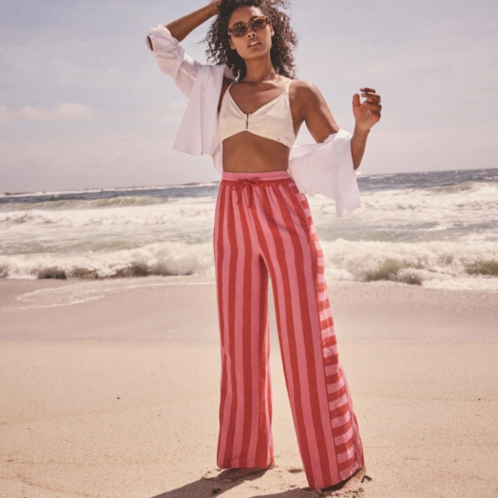 Striped Pink Women's Pants